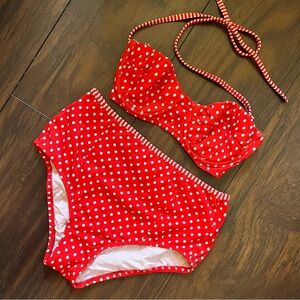 ASOS polka dot high waist bikini